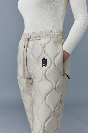 Beige Mackage Alison-Qt Heritage Quilted Technical Women's Pants | XOLV78012