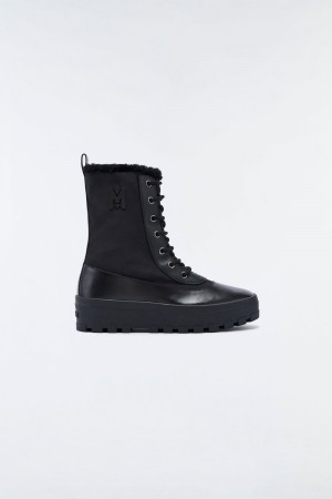 Black Mackage Hero Shearling-Lined Men's Winter Boots | RKWN61758