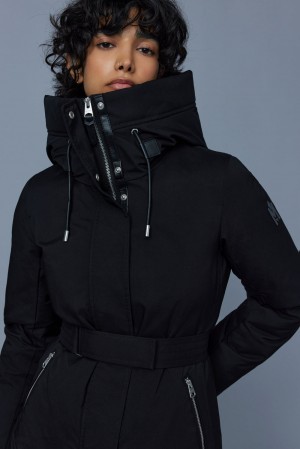 Black Mackage Jeni 2-In-1 Down Removable Bib Women's Parka Jackets | TKLF17438