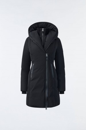 Black Mackage Kay Signature Mackage Collar Women's Down Coats | WFEJ30942