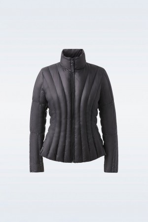 Black Mackage Lany Light Vertical Quilted Women's Down Jackets | MCKL24816