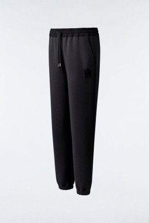 Black Mackage Nev Double-Face Jersey Women's Sweatpants | TVMJ07231