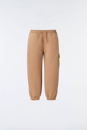 Brown Mackage Archer Double-Face Jersey Kids' Sweatpants | SKQI53640