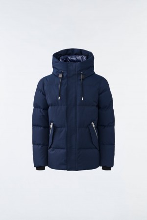 Navy Mackage Graydon 2-In-1 Lustrous Light Men's Down Jackets | SNTB52978