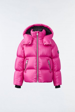 Pink Mackage Jesse Lustrous Light Kids' Down Jackets | PHDT60241