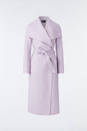 Purple Mackage Mai-Cn Double-Face Wool Wrap Women's Coats | IGJQ45293