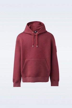 Red Mackage Krys Velvet Embroidery Women's Hoodie | ZXLH71064