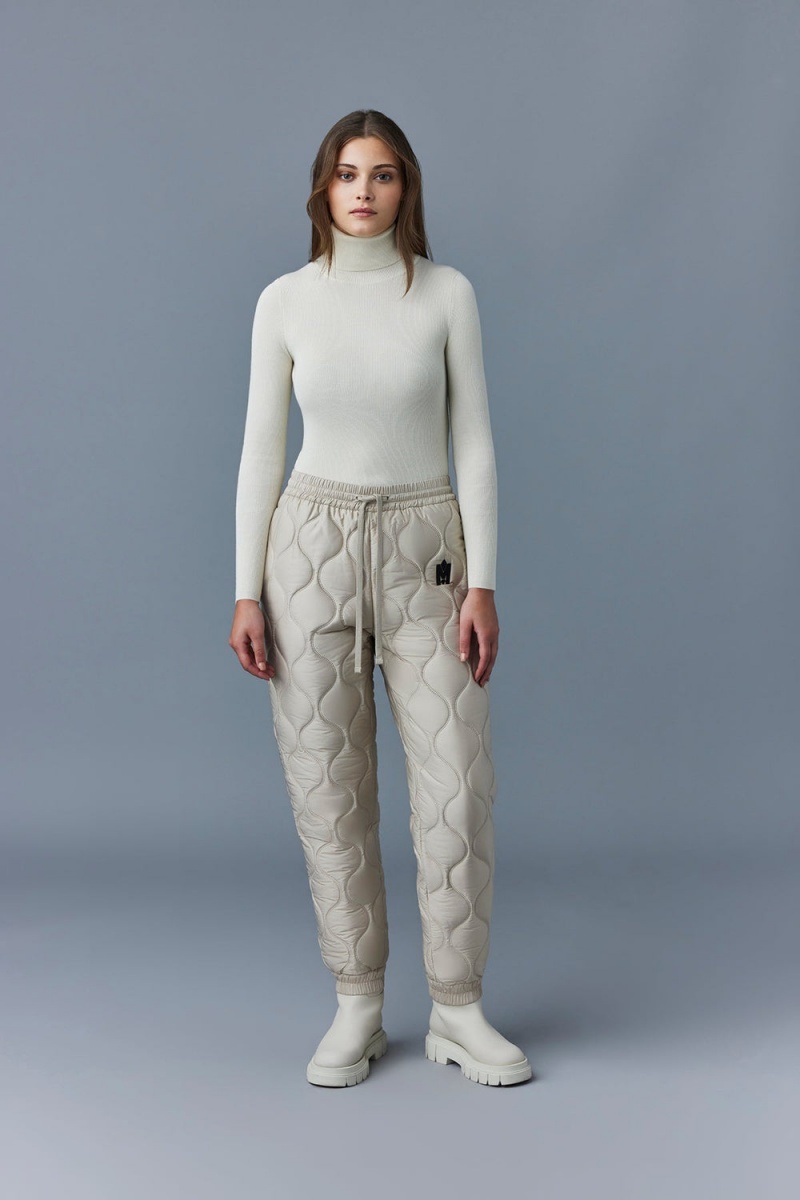 Beige Mackage Alison-Qt Heritage Quilted Technical Women's Pants | XOLV78012