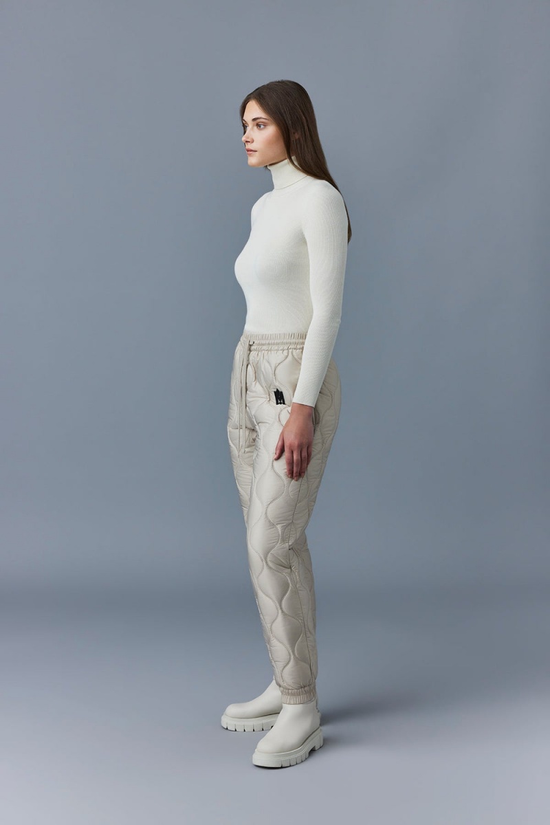 Beige Mackage Alison-Qt Heritage Quilted Technical Women's Pants | XOLV78012