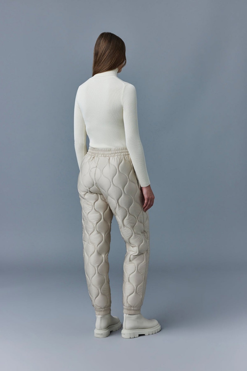 Beige Mackage Alison-Qt Heritage Quilted Technical Women's Pants | XOLV78012