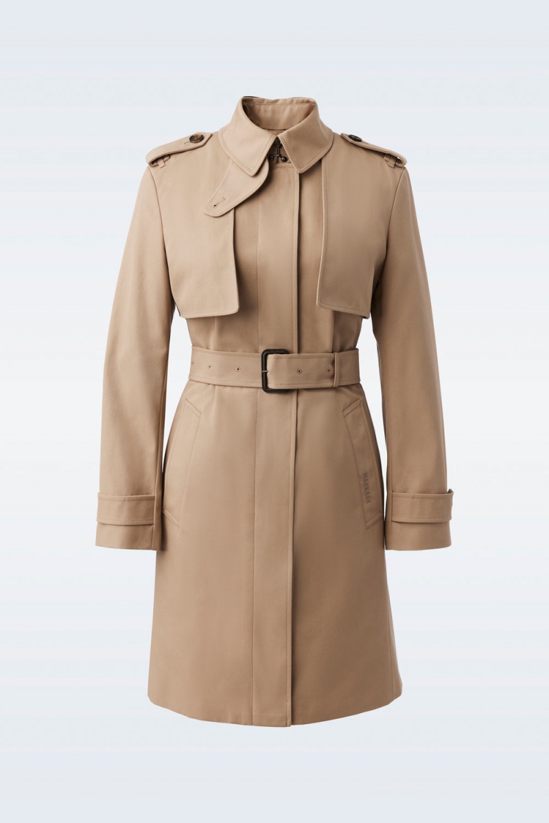 Beige Mackage Winn 2-In-1 Classic Women's Trench Coats | AKRW01234