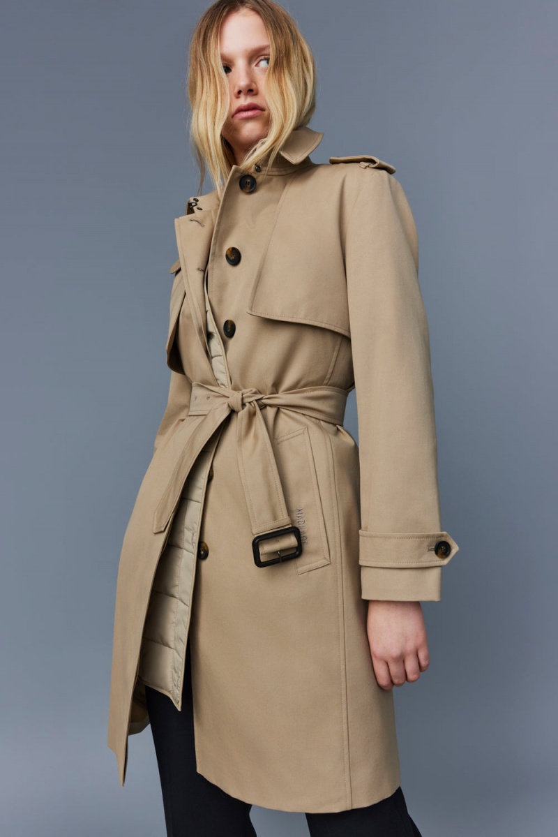 Beige Mackage Winn 2-In-1 Classic Women's Trench Coats | AKRW01234