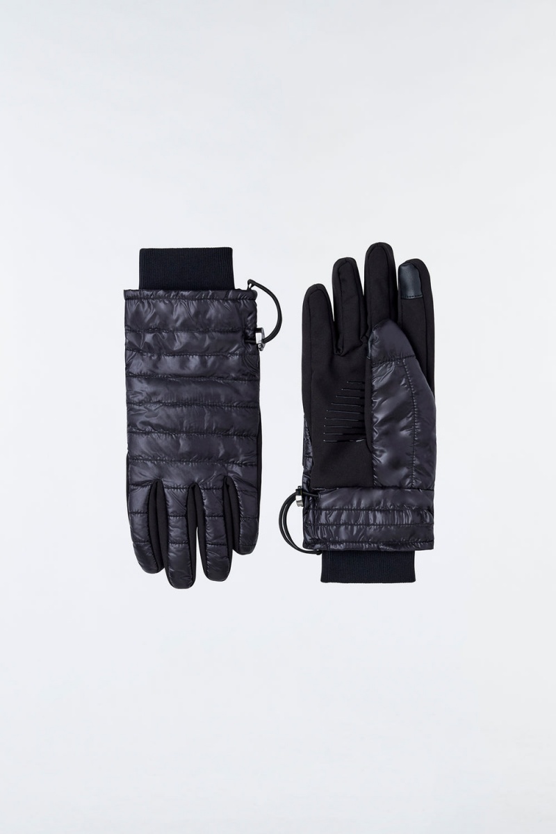 Black Mackage Alfie Re-Stop Foil Bungee Cuff Men's Gloves | TLWG71904