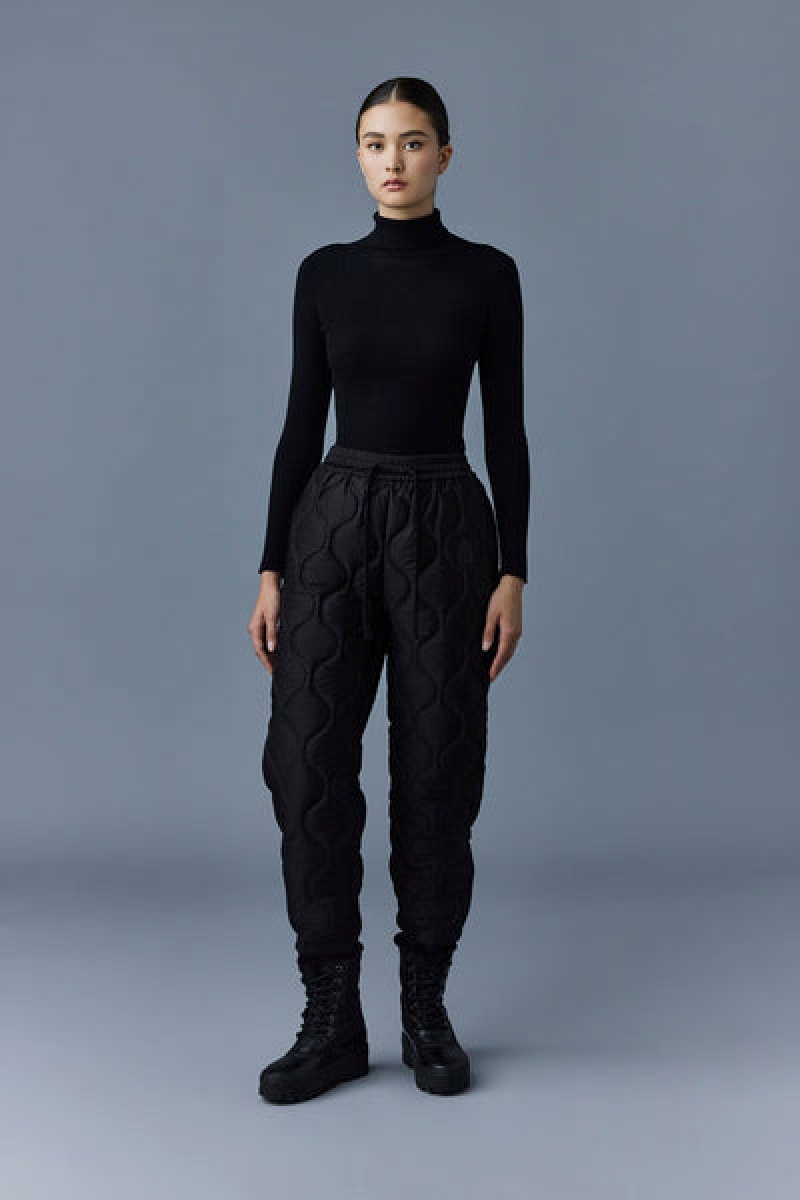 Black Mackage Alison-Qt Heritage Quilted Technical Women's Pants | IUDN59428