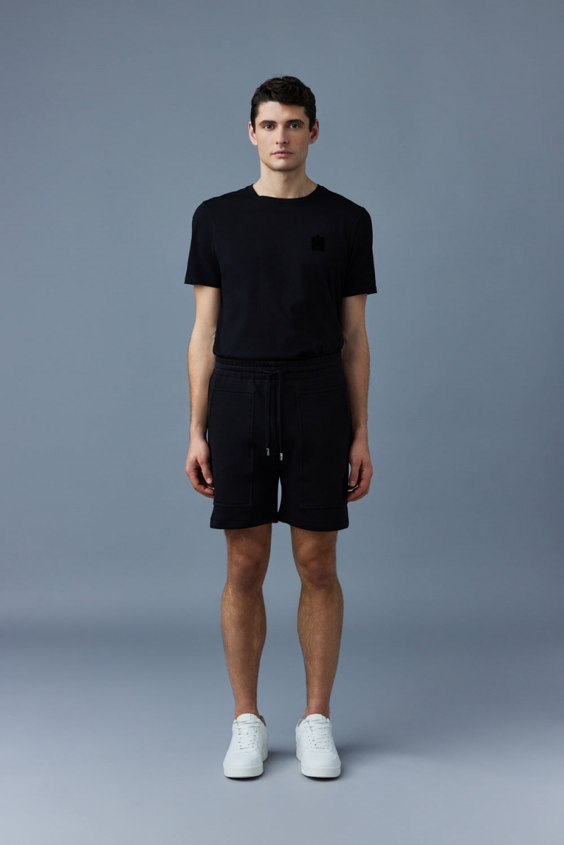 Black Mackage Elwood Double Face Jersey Bermuda Men's Shorts | INSL49108