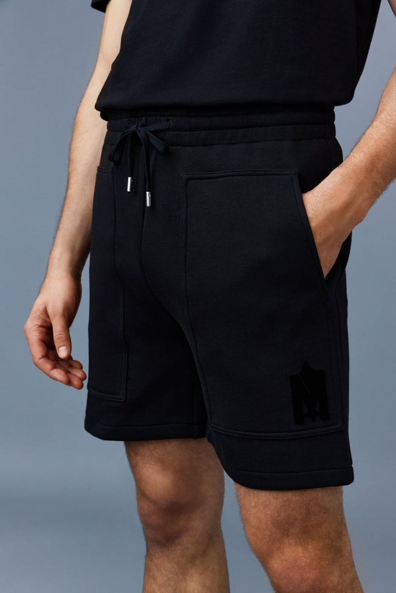 Black Mackage Elwood Double Face Jersey Bermuda Men's Shorts | INSL49108