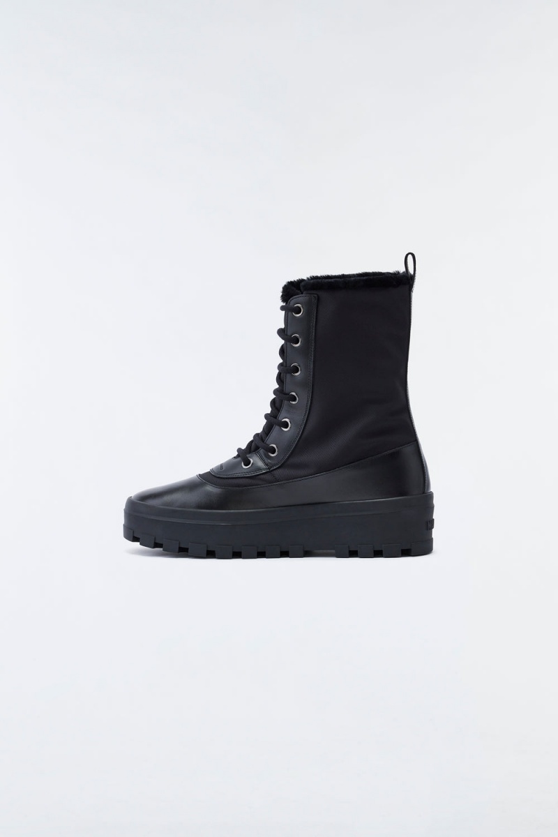 Black Mackage Hero Shearling-Lined Men's Winter Boots | RKWN61758