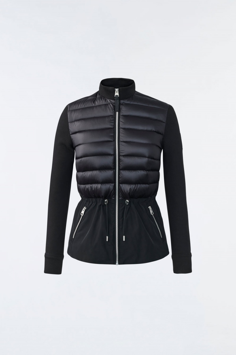 Black Mackage Joyce Hybrid Peplum Women's Jackets | NBHE53109