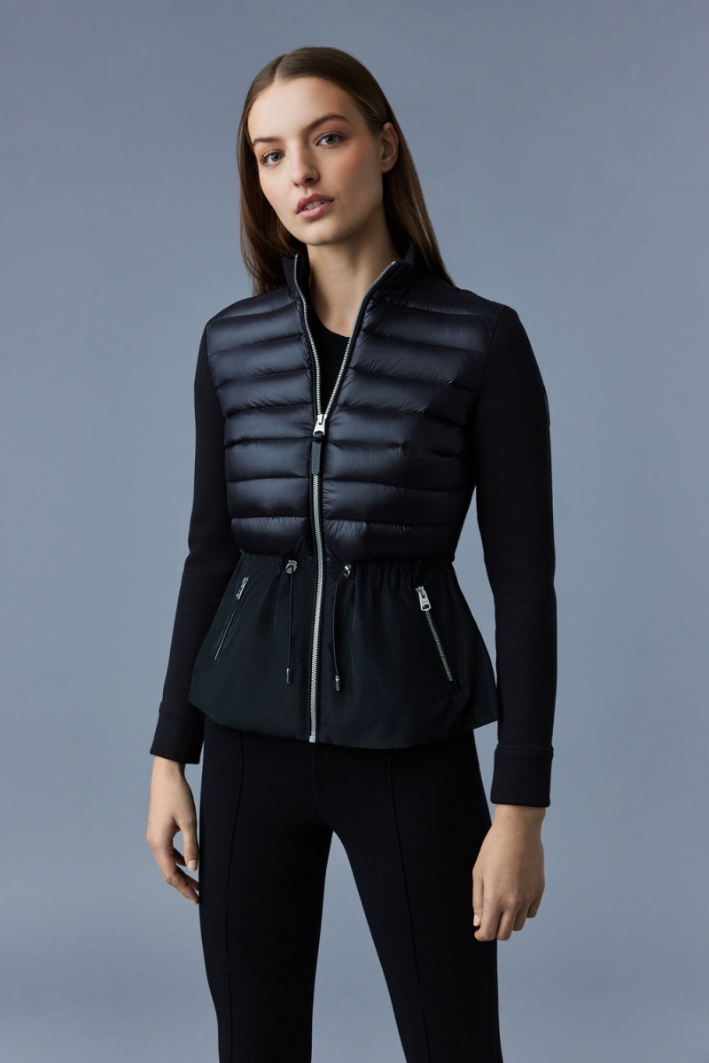 Black Mackage Joyce Hybrid Peplum Women's Jackets | NBHE53109