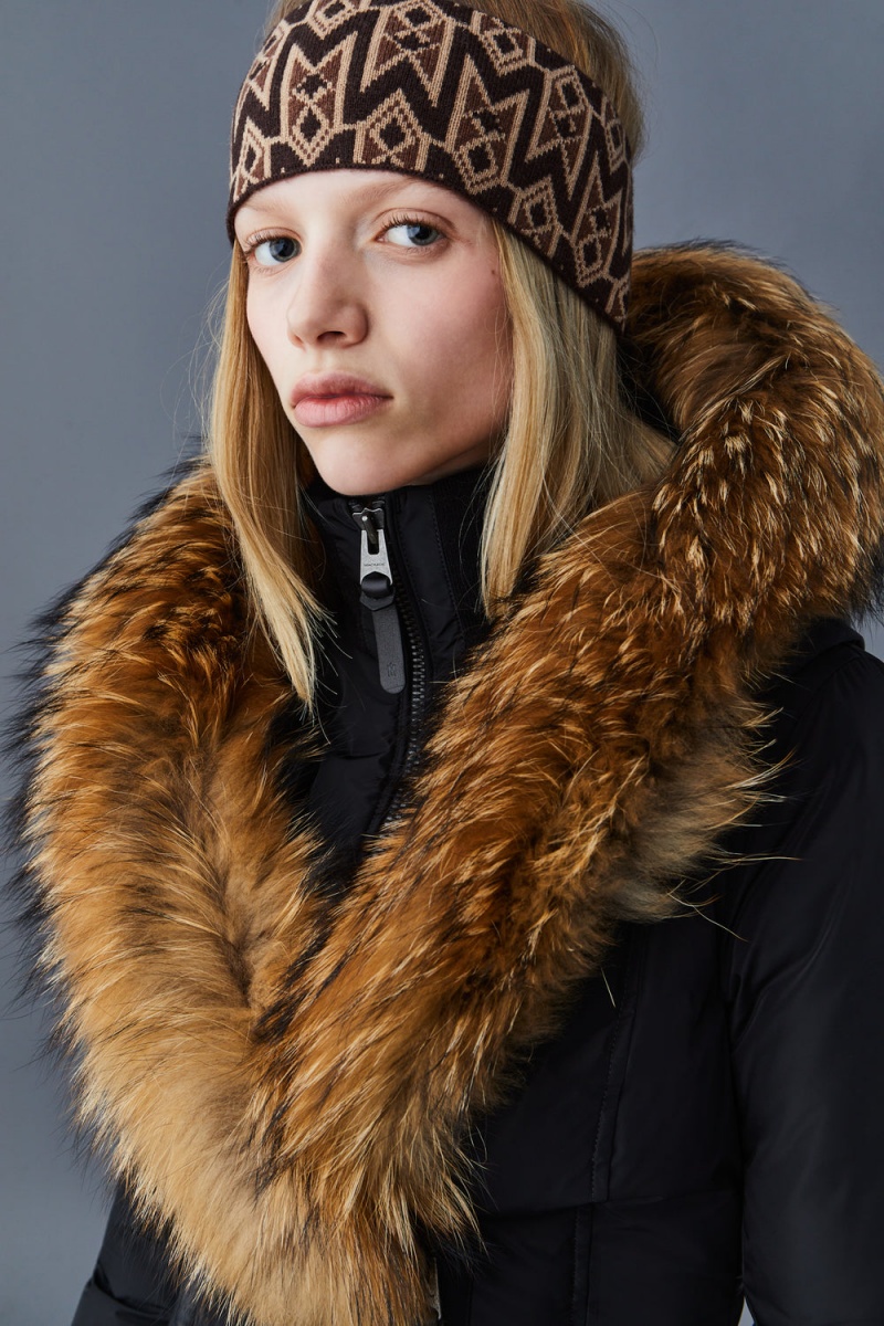 Black Mackage Kay Natural Fur Signature Mackage Collar Women's Down Coats | RMUC16597