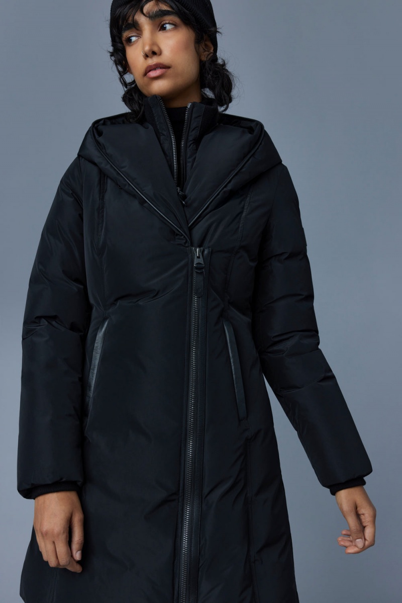 Black Mackage Kay Signature Mackage Collar Women's Down Coats | WFEJ30942