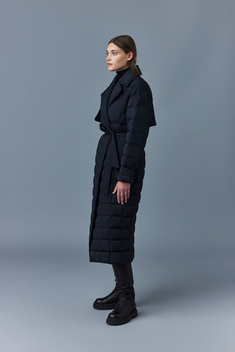 Black Mackage Penelope Down Women's Trench Coats | MVQJ64379