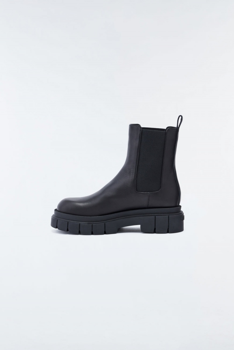 Black Mackage Storm Shearling-Lined (R) Leather Men's Chelsea Boots | QZPC26314