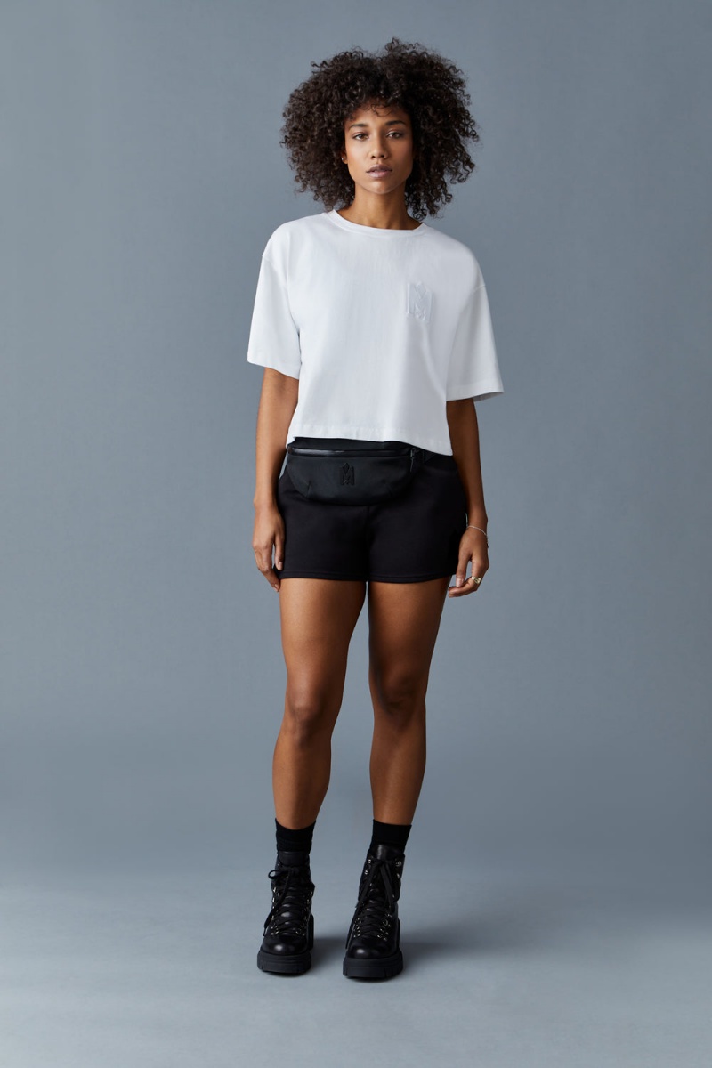 Black Mackage Summer Double-Face Jersey Mini Women's Shorts | YQSE84751