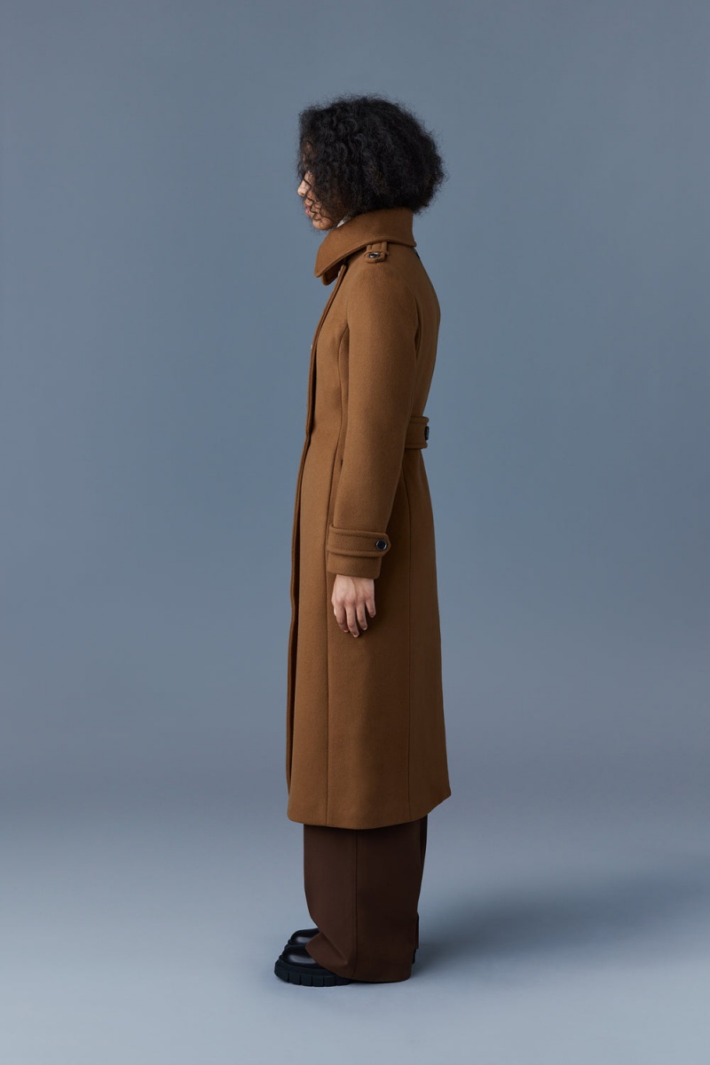 Brown Mackage Elodie Double Face Wool And Cashmere Tailored Women's Coats | RGTW92370