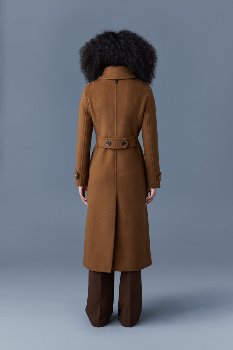 Brown Mackage Elodie Double Face Wool And Cashmere Tailored Women's Coats | RGTW92370