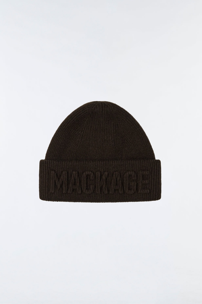 Brown Mackage Jett Knit Merino And Cashmere Women's Hats | XZUQ69842