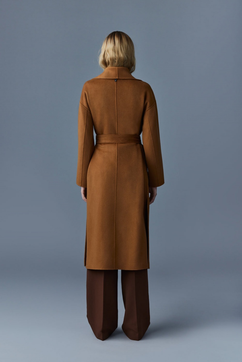 Brown Mackage Kate Double-Face Wool Robe Women's Coats | PKUZ40896