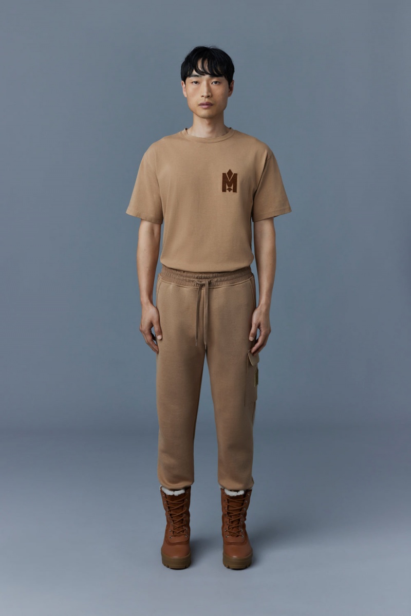 Brown Mackage Marvin Double Face Jersey Men's Sweatpants | QGJU89547