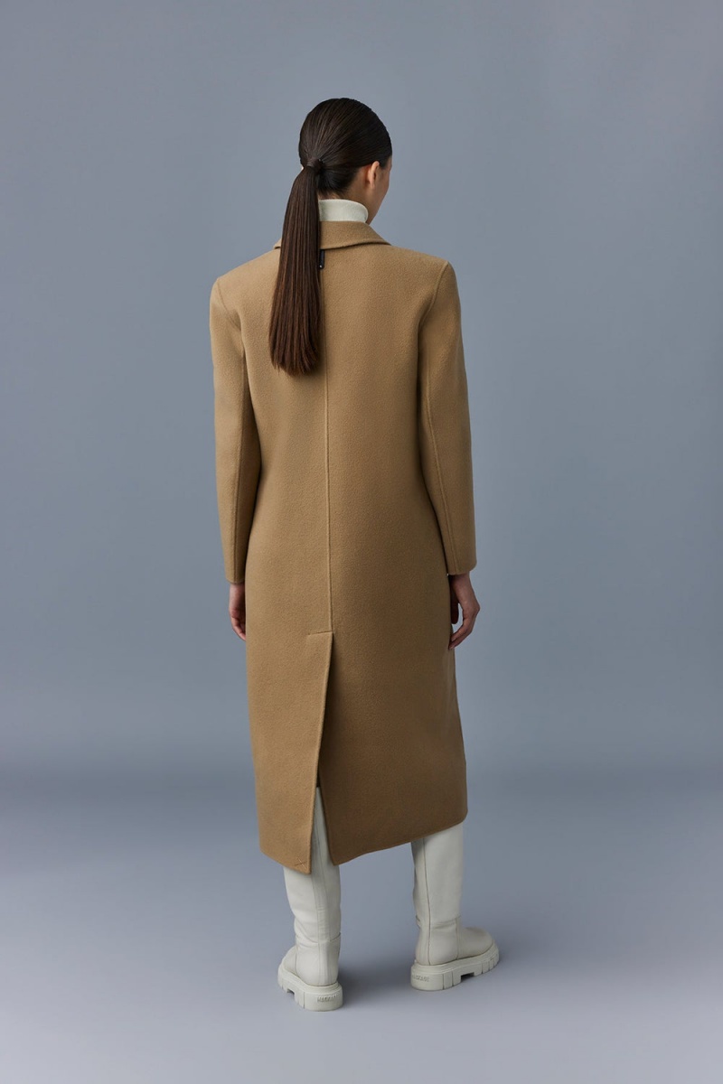 Brown Mackage Ruth Double-Face Wool Long Women's Coats | FIRW09384