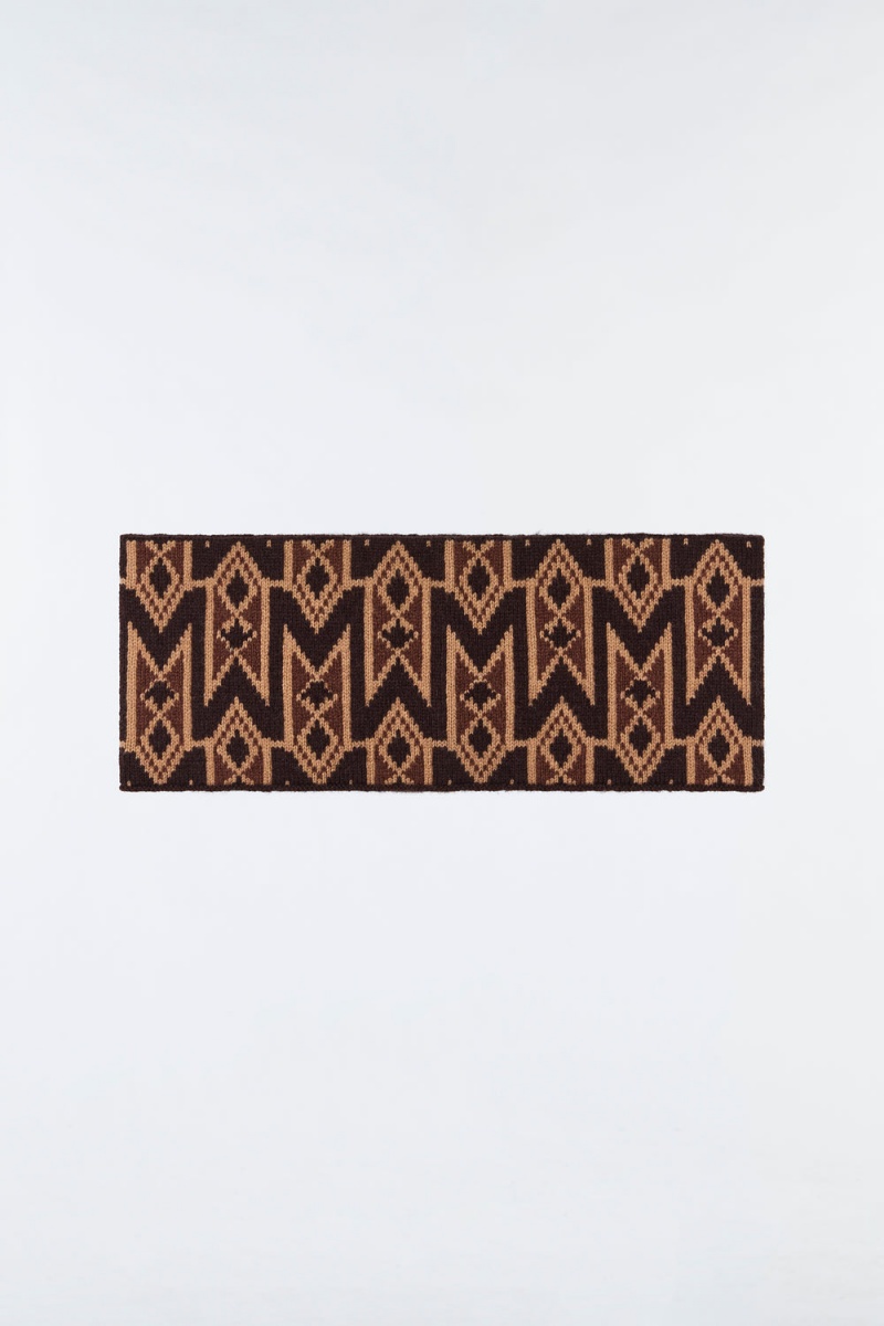 Coffee Mackage Zev Monogram Knit Women's Headband | DISF74029