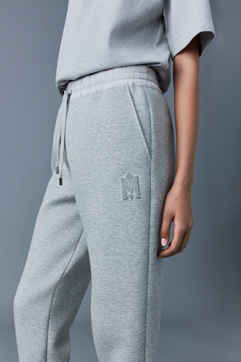 Grey Mackage Nev Double-Face Jersey Women's Sweatpants | UDQK68251