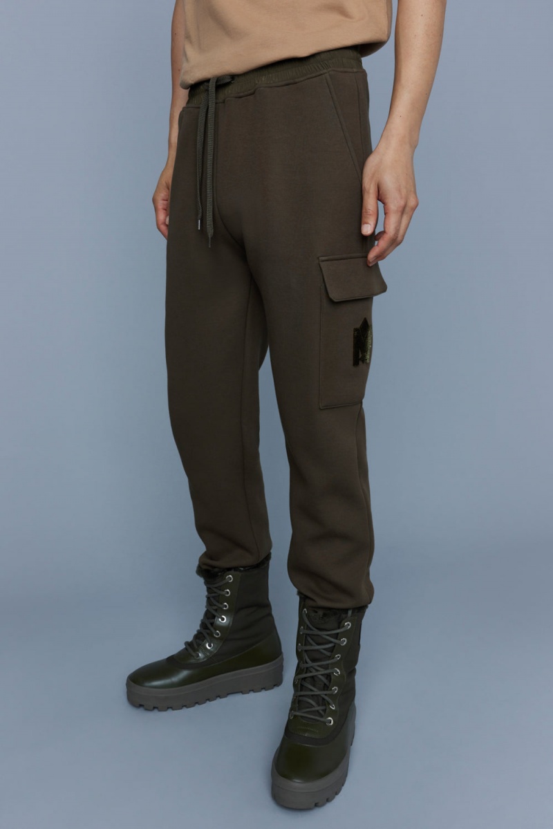 Olive Mackage Marvin Double Face Jersey Men's Sweatpants | KCNU89510