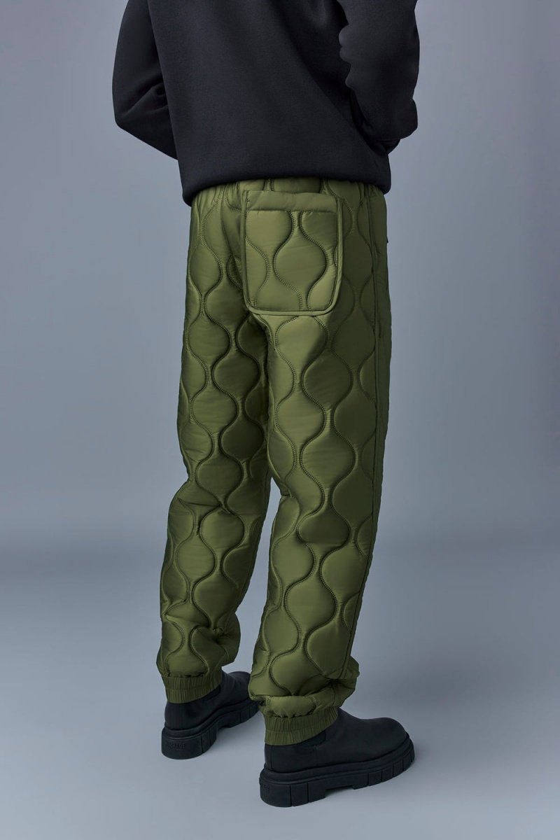 Olive Mackage Mitchel Heritage Quilted Technical Men's Pants | UFHB29054