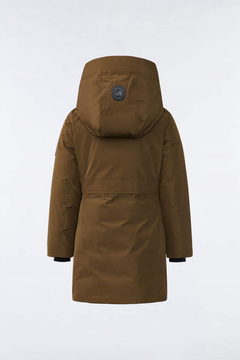 Olive Mackage Shayna 2-In-1 Nano Removable Bib Kids' Down Coats | RHND90538