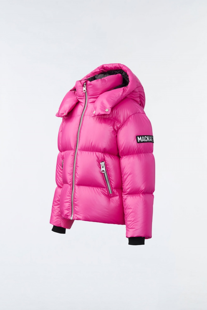 Pink Mackage Jesse Lustrous Light Kids' Down Jackets | ALMW21356