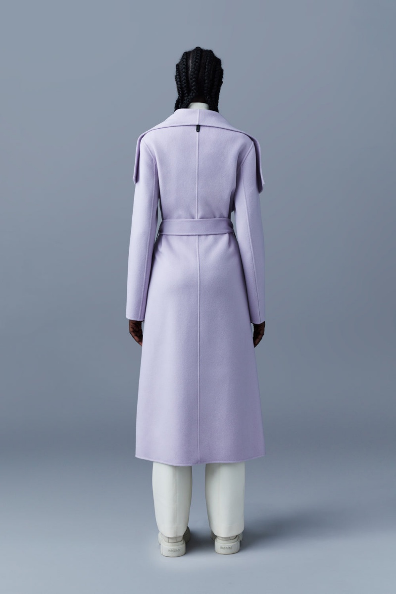 Purple Mackage Mai-Cn Double-Face Wool Wrap Women's Coats | IGJQ45293