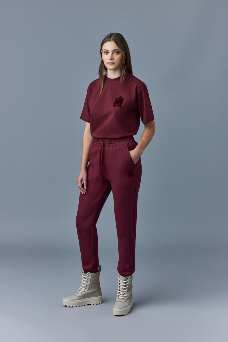 Red Mackage Nev Double-Face Jersey Women's Sweatpants | WGKC09184