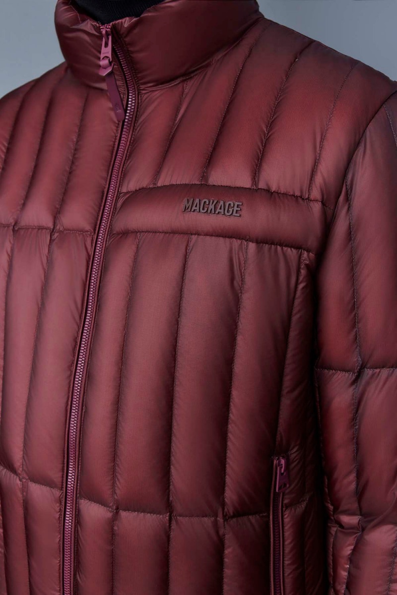 Red Mackage Philip Translucent Ripstop Light Men's Down Jackets | UIBZ38657